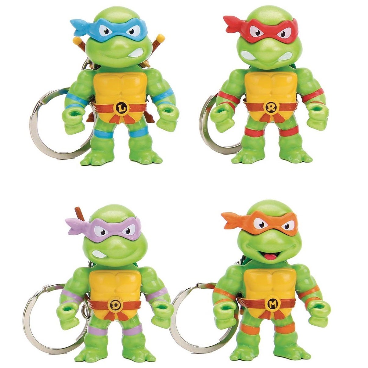Jada toys teenage mutant ninja turtles 2 5 in metalfigs keychain 4 pack